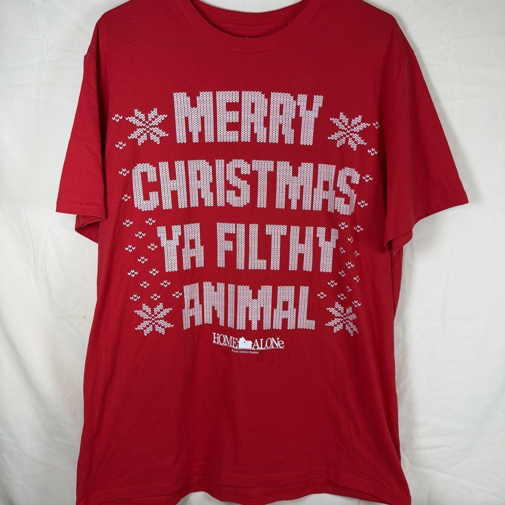 HOME ALONE: MERRY CHRISTMAS YA FILTHY ANIMAL T-Shirt  XL